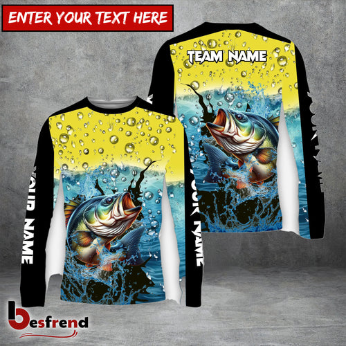 Besfrend 11 Breeds Aqua Surge Fishing Personalized Name 3D Shirt