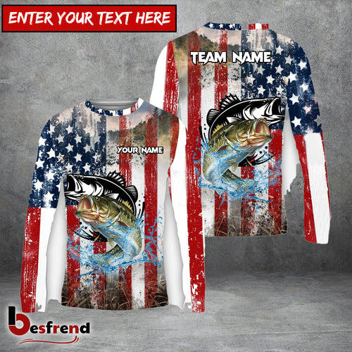 Besfrend 11 Breeds Freedom Strike Fishing Personalized Name 3D Shirt