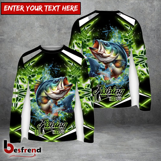 Besfrend 11 Breeds Happy Hook Fishing Personalized Name 3D Shirt