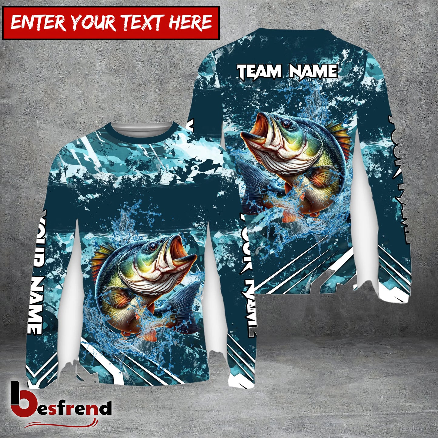 Besfrend 11 Breeds Splash Pro Fishing Personalized Name 3D Shirt
