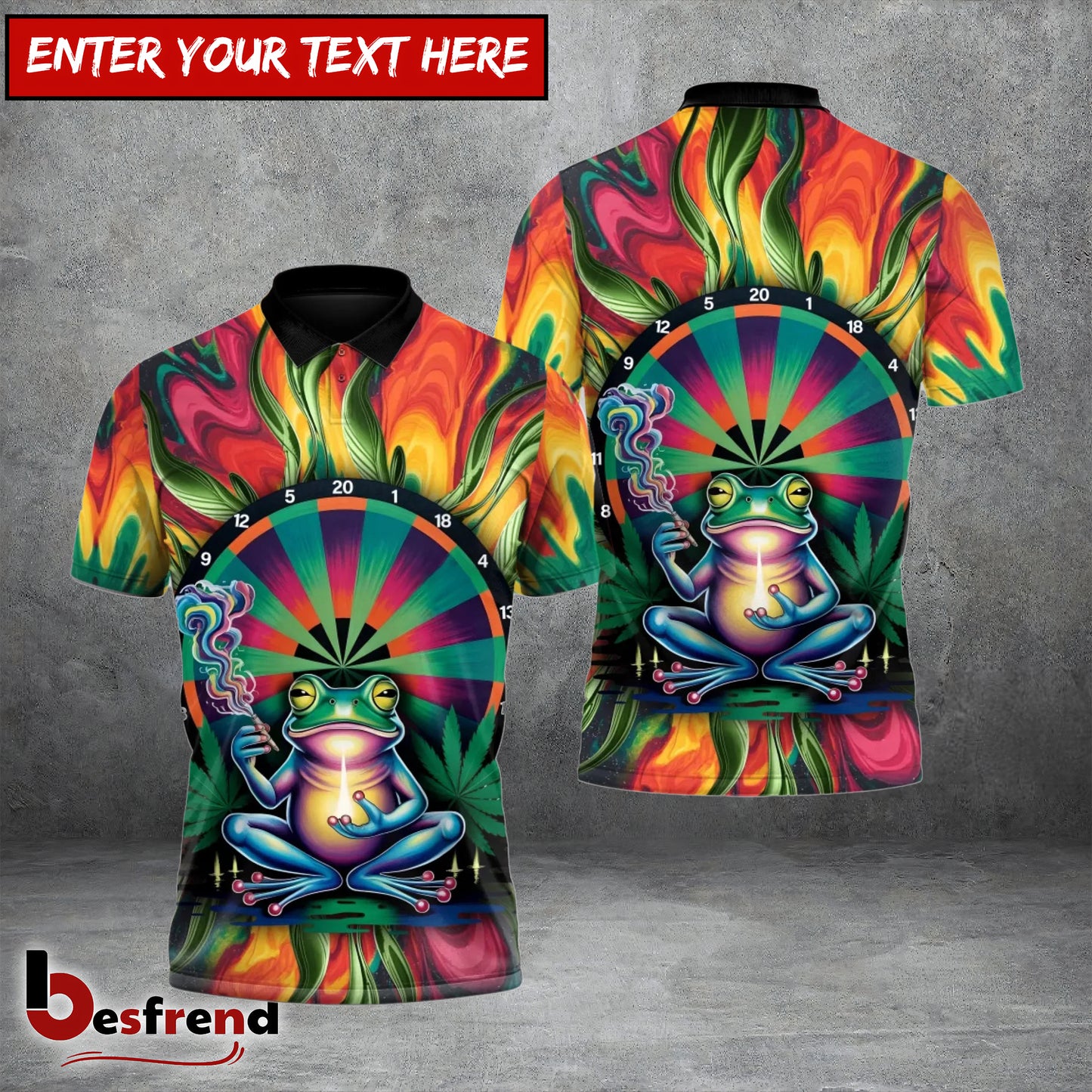 Besfrend 20 Zen Frog Dart 3D Shirt