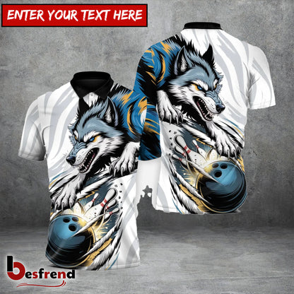 Besfrend Alpha Wolf Bowlings Strike 3D Shirt