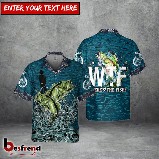 Besfrend Bass Fishing Wtf All Over Print 3D Hawaiian Shirt