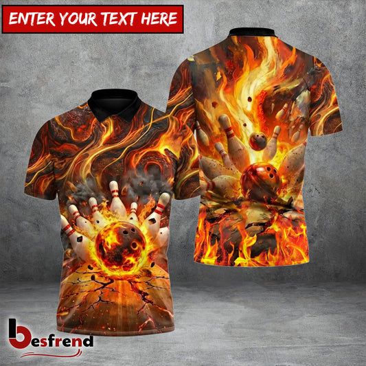 Besfrend Blazing Perfect Bowling Game 3D Shirt