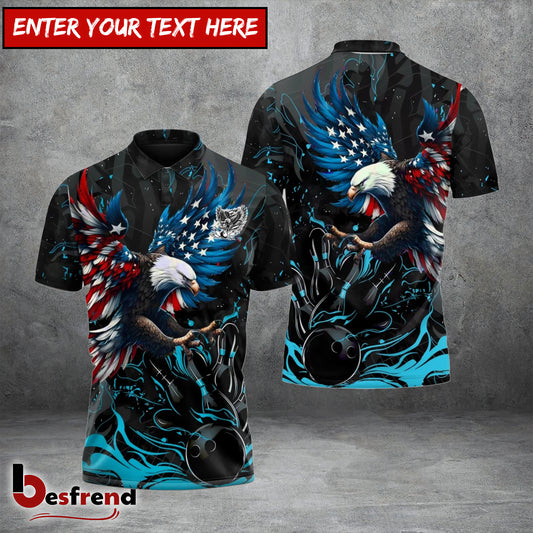 Besfrend Bowling And Pins Almighty American Eagle3D Shirt