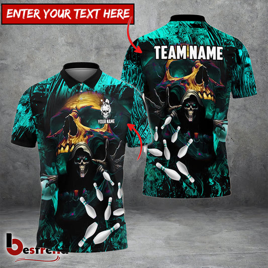 Besfrend Bowling And Pins Depression Bringer Reaper Customized Name 3D Shirt  Colors