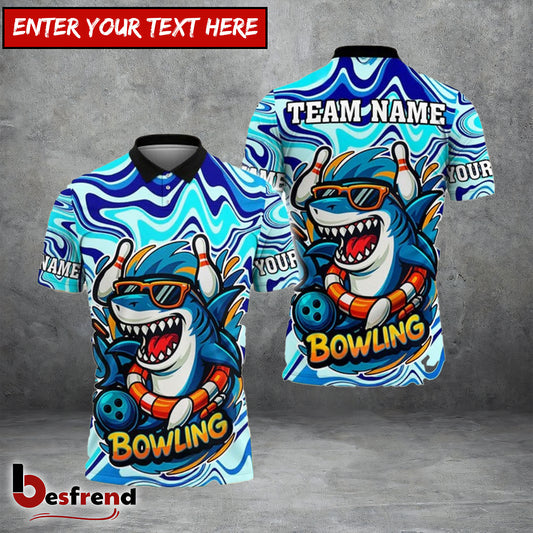 Besfrend Bowling And Pins Shark Happy Summer Customized Name Team Name 3D Shirt  Colors