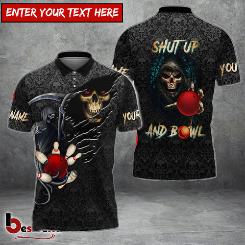 Besfrend Bowling Reaper Customized Name Team Name 3D Shirt