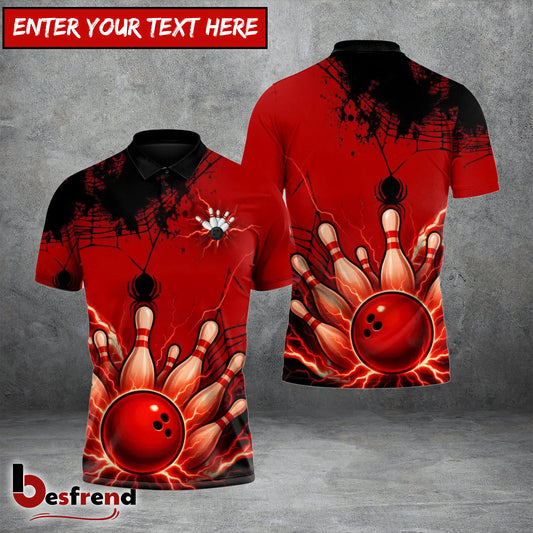 Besfrend Bowling Spider Strike Custom Name Team Name 3D Shirt