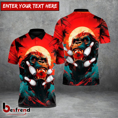 Besfrend Bowling and Kong Pattern 3D Shirt