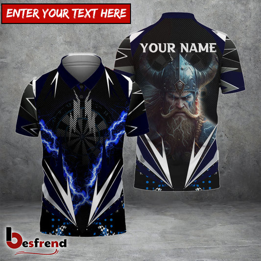 Besfrend Bullseye Dartboard Thunder Personalized Name 3D Shirt