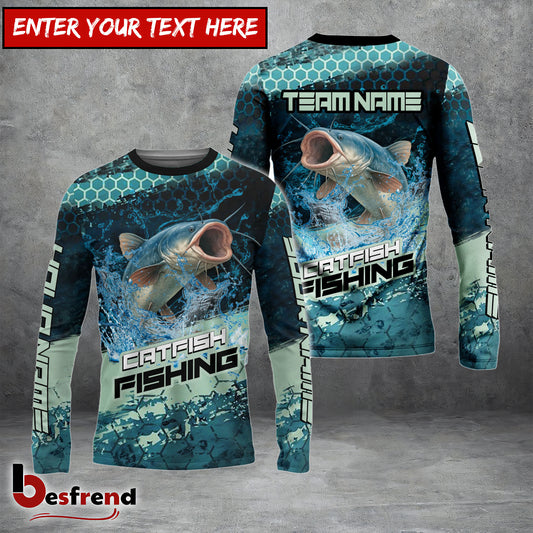Besfrend Catfish Fishing Aqua Strike Custom Name  Team Name 3D Shirts