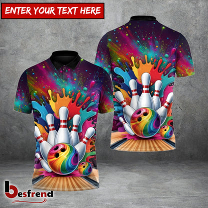 Besfrend Color Splash Bowling Polo Custom Team Strike Shirt