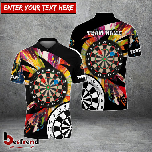 Besfrend Colorful Darts Board Personalized Name Team Name 3D Shirt