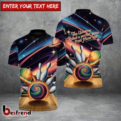 Besfrend Cosmic Bowling Polo Custom Galaxy Team Strike Shirt