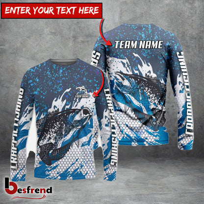 Besfrend Crappie Fishing Bluefin Sport Custom Name  Team Name 3D Shirts