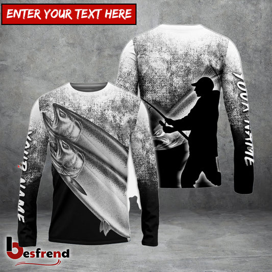 Besfrend Customize Name King Salmon Fishing 3D Shirts