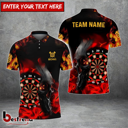 Besfrend Dart Board Fire Skull Custom Darts Shirts