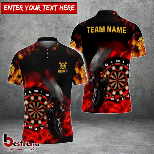 Besfrend Dart Board Fire Skull Custom Darts Shirts
