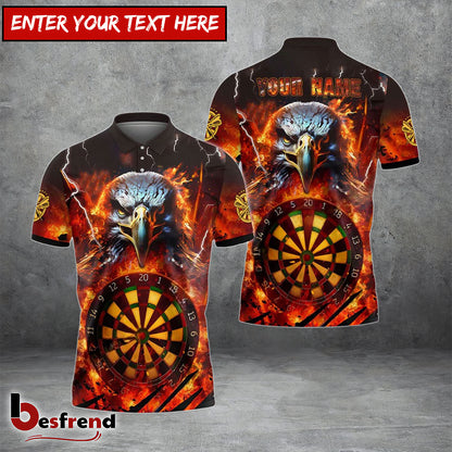 Besfrend Dart Flame Eagle 2 Personalized Name 3D Shirt