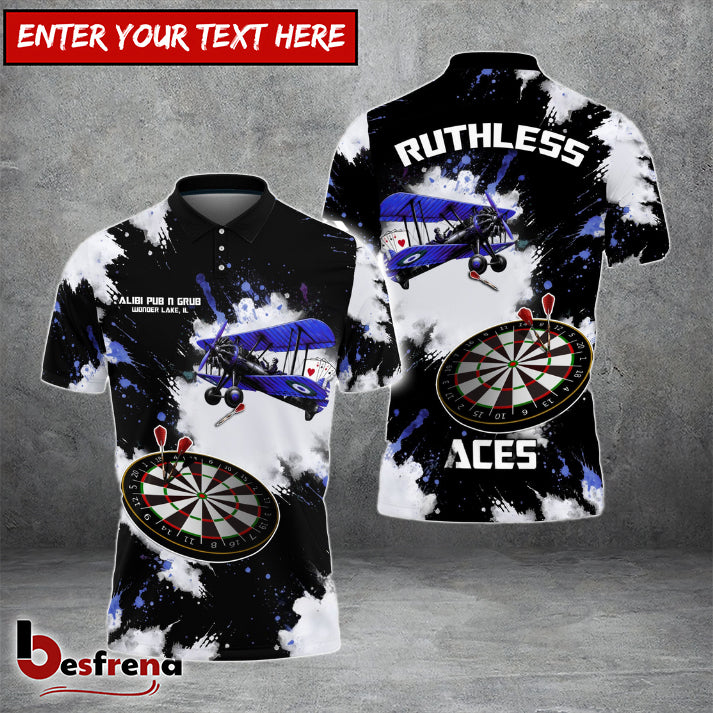 Besfrend Dart Skeleton Pilot Personalized Name 3D Shirt