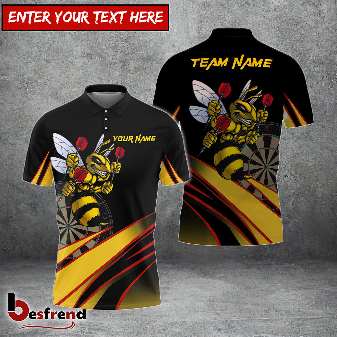 Besfrend Darts Bee Personalized Name Team Name 3D Shirt