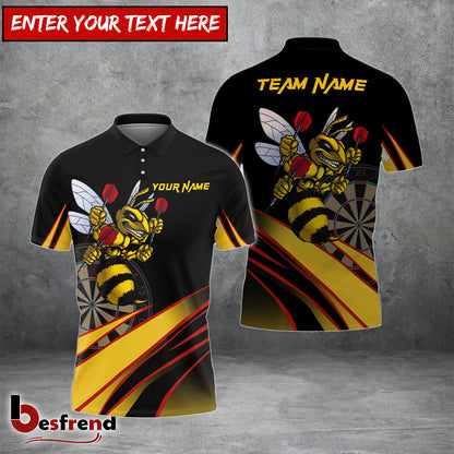 Besfrend Darts Bee Personalized Name Team Name 3D Shirt