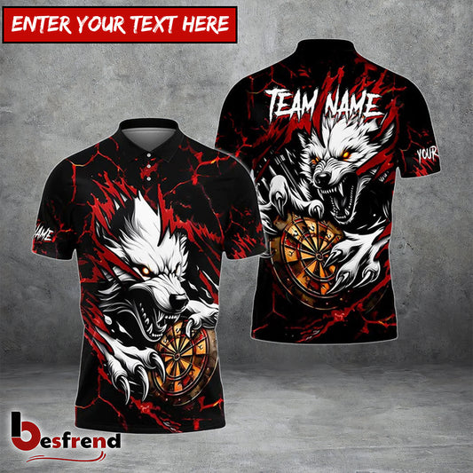 Besfrend Darts Bloody Wolf Personalized Name Team Name 3D Shirt