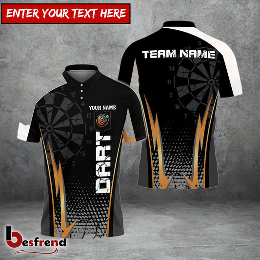 Besfrend Darts Board Personalized Name Team Name 3D Pocket Polo