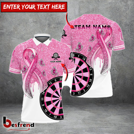 Besfrend Darts Breast Cancer Personalized Name Team Name 3D Shirt