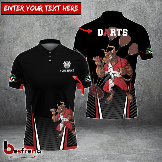 Besfrend Darts Bull Red Black Version Custom Polo Shirts