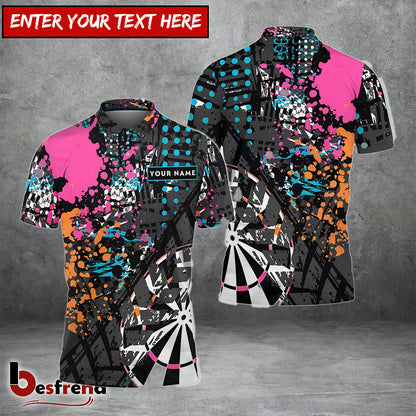 Besfrend Darts Colorful Personalized Name 3D Shirt