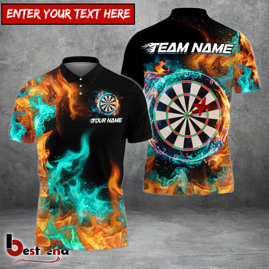 Besfrend Darts Double Fire Personalized Name Team Name Shirt