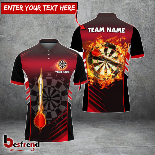 Besfrend Darts Fire Arrow Personalized Name Team Name 3D Shirt