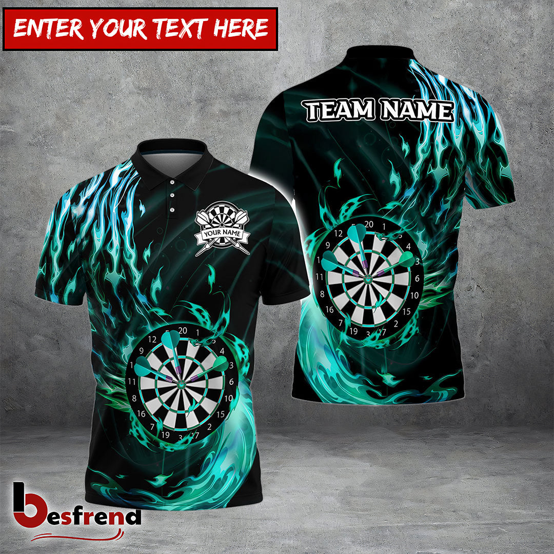 Besfrend Darts Fire Claws Personalized Name Team Name 3D Shirt