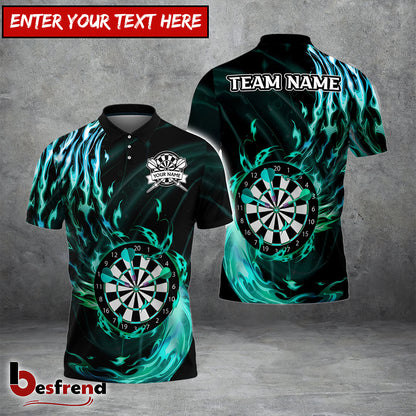 Besfrend Darts Fire Claws Personalized Name Team Name 3D Shirt