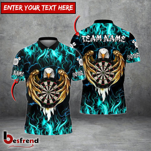 Besfrend Darts Fire Eagle Multicolor Options Personalized Name Shirt