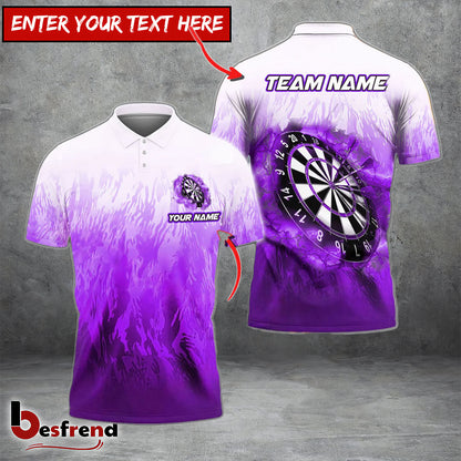 Besfrend Darts Flame Pattern Multicolor Options Personalized Name Team Name 3D Shirt