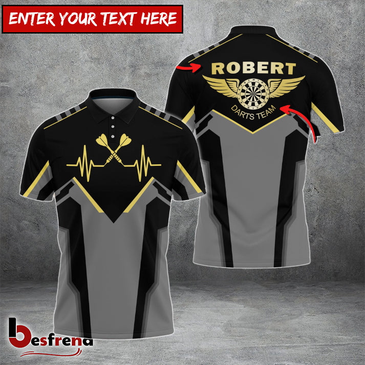 Besfrend Darts Heart Pulse Line Custom Darts Shirts