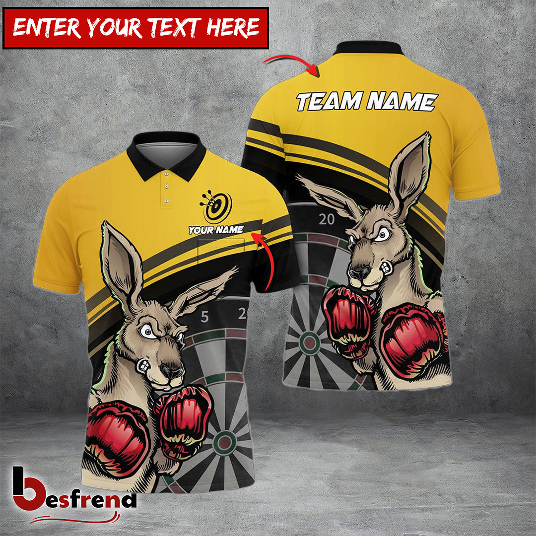 Besfrend Darts Kangaroo Personalized Name Team Name 3D Shirt