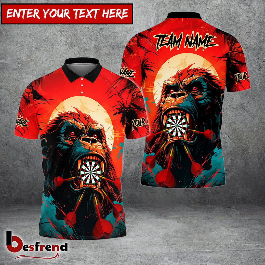 Besfrend Darts Kong Colorful Personalized Name Team Name 3D Shirt