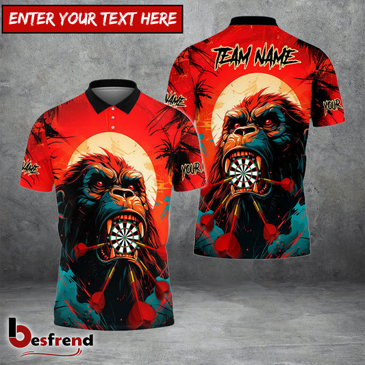 Besfrend Darts Kong Colorful Personalized Name Team Name 3D Shirt
