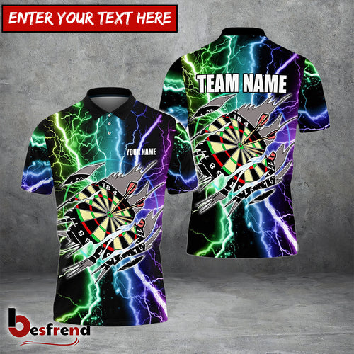 Besfrend Darts Lightning Personalized Name 3D Shirt