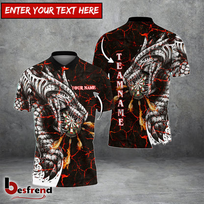 Besfrend Darts Magma Dragon Personalized Name Team Name 3D Shirt