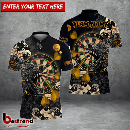 Besfrend Darts Monster Moon Personalized Name Team Name Shirt