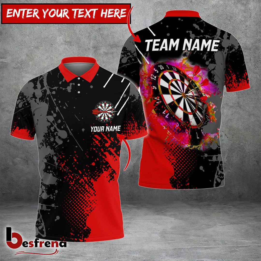 Besfrend Darts Paint Style Personalized Name 3D Shirt 3