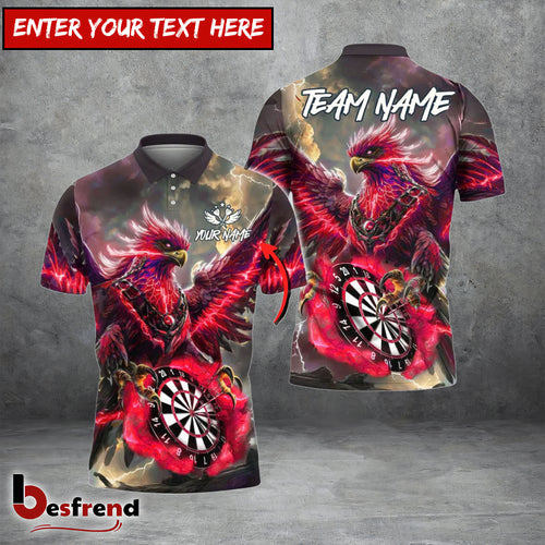 Besfrend Darts Phoenix Thunder Lightning Personalized Name Team Name Shirt