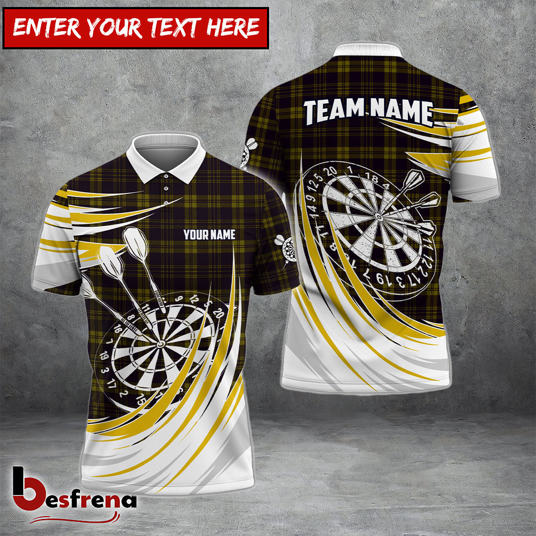 Besfrend Darts Plaid Color Personalized Name Team Name 3D Shirt