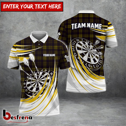 Besfrend Darts Plaid Color Personalized Name Team Name 3D Shirt