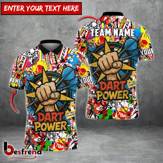 Besfrend Darts Power Personalized Name Team Name Shirt